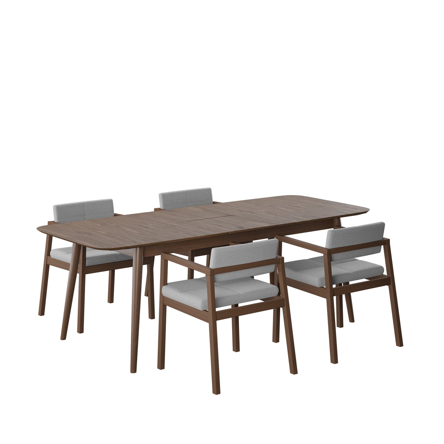 Juego de Comedor Extensible Praga de Madera con 4 Sillas