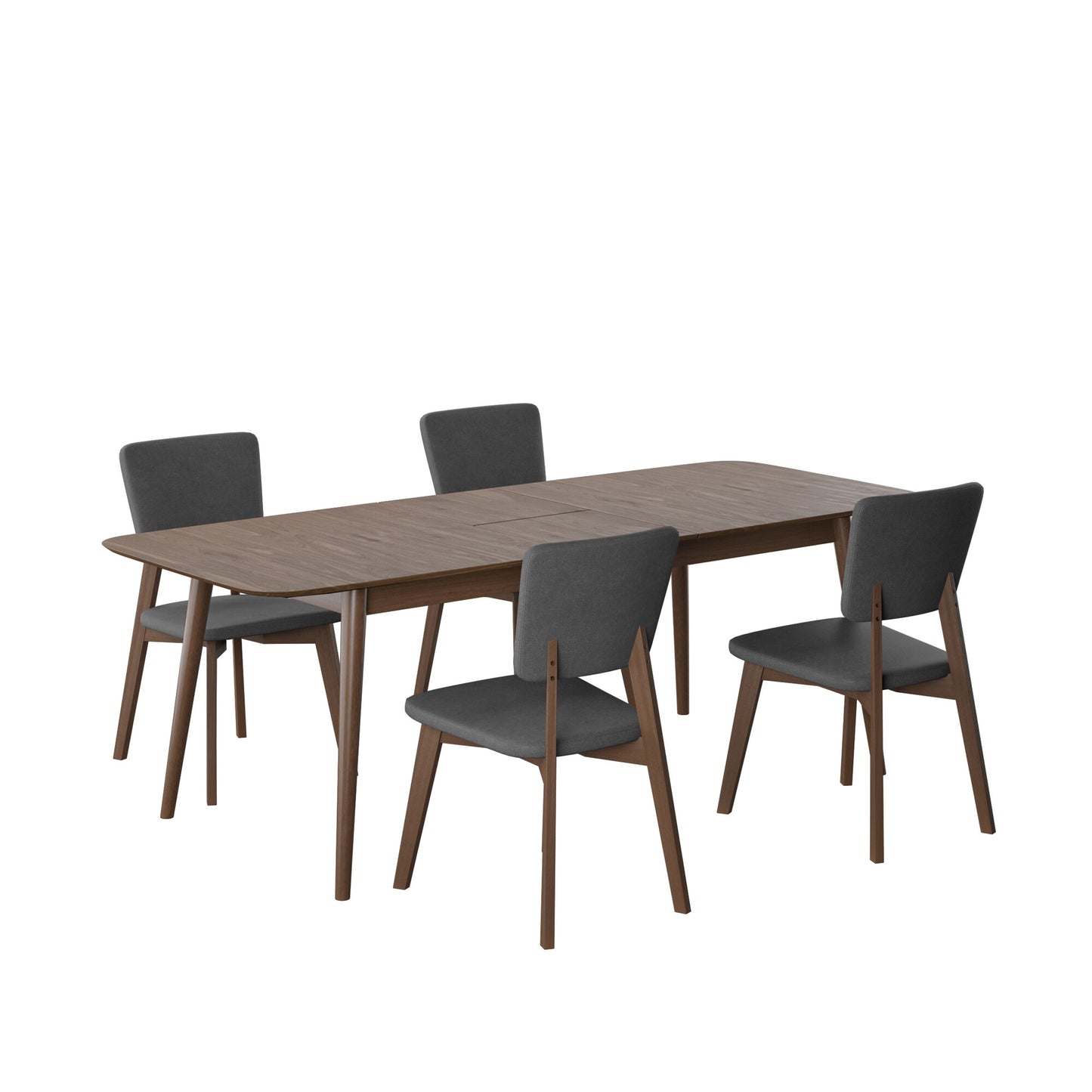 Juego de Comedor Extensible Rio de Madera con 4 Sillas