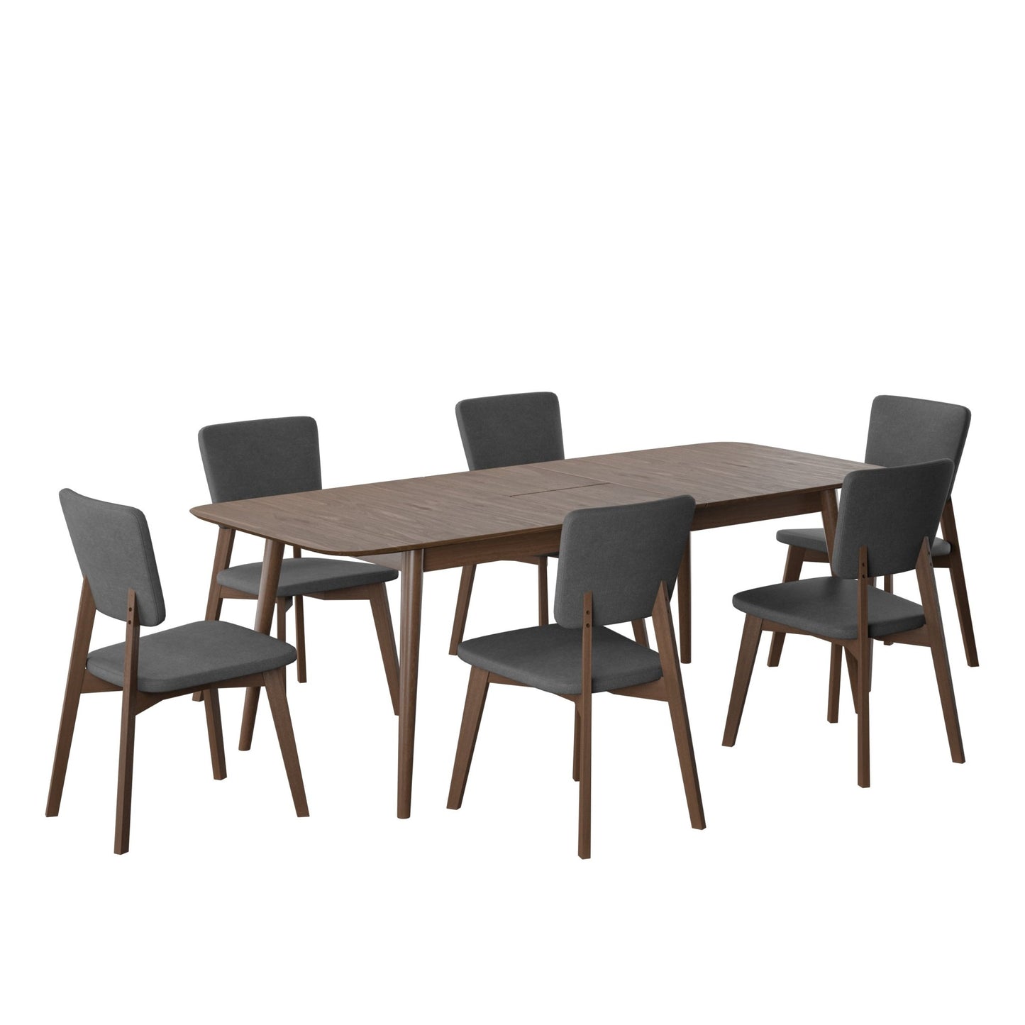 Juego de Comedor Extensible Rio de Madera con 6 Sillas