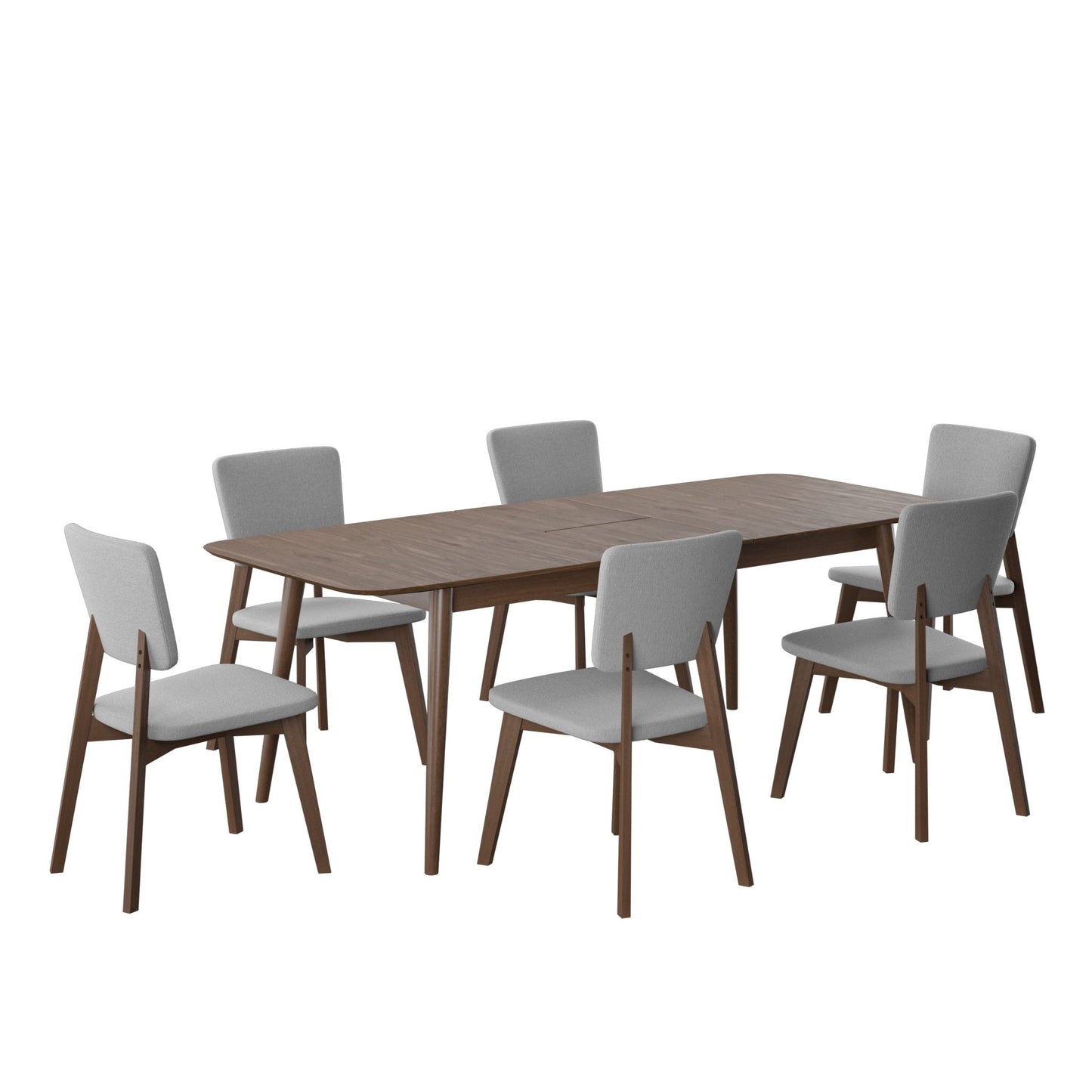 Juego de Comedor Extensible Rio de Madera con 6 Sillas