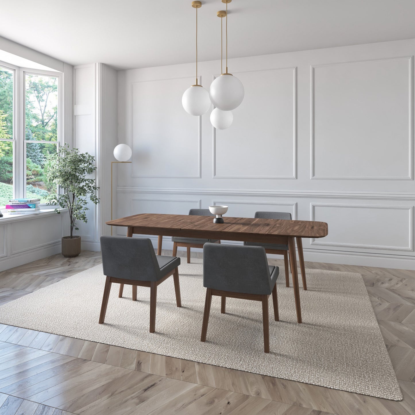 Juego de Comedor Extensible Cali de Madera con 4 Sillas