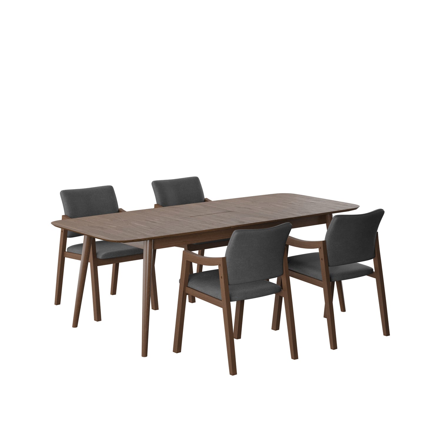 Juego de Comedor Extensible Seul de Madera con 4 Sillas