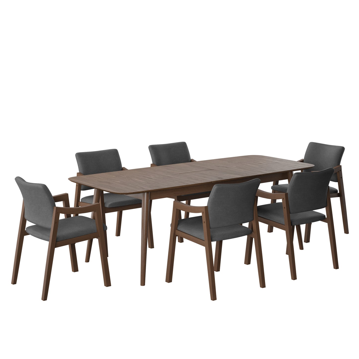 Juego de Comedor Extensible Seul de Madera con 6 Sillas