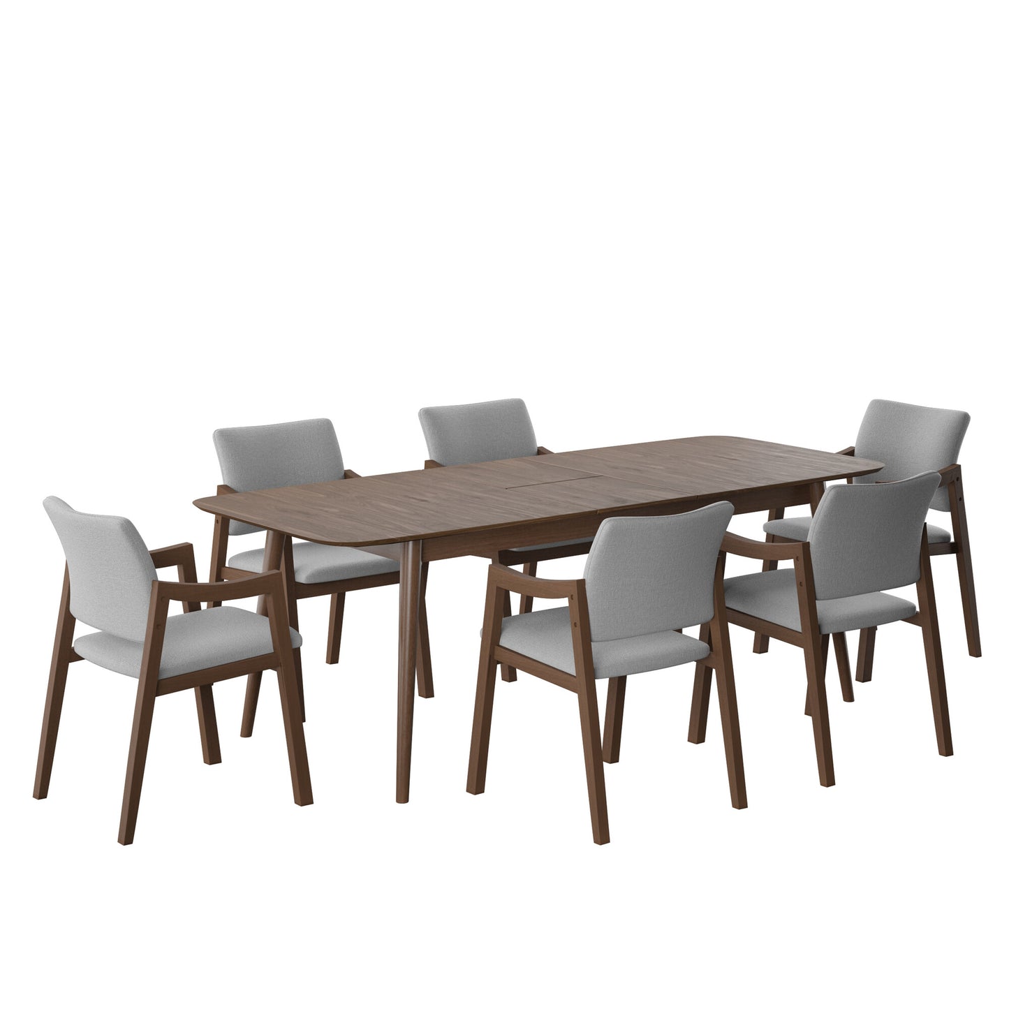 Juego de Comedor Extensible Seul de Madera con 6 Sillas