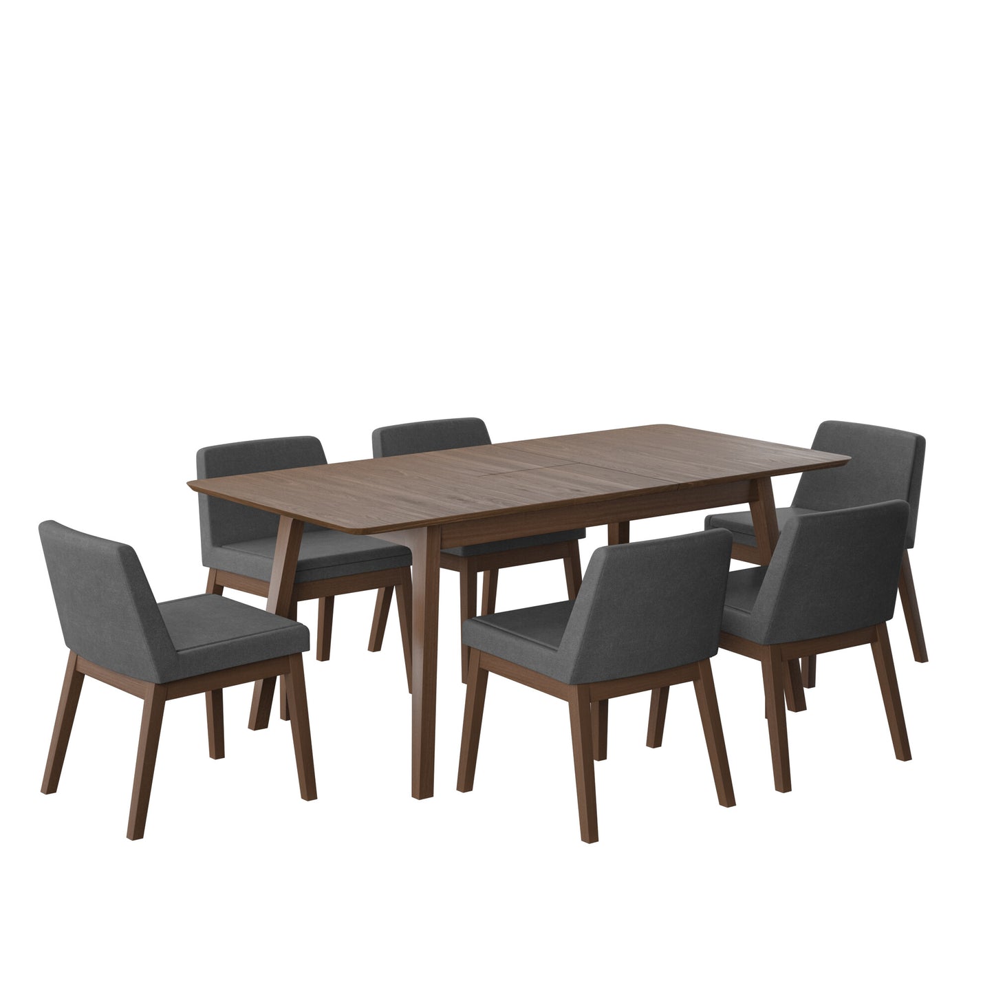 Juego de Comedor Extensible Milan de Madera con 6 Sillas
