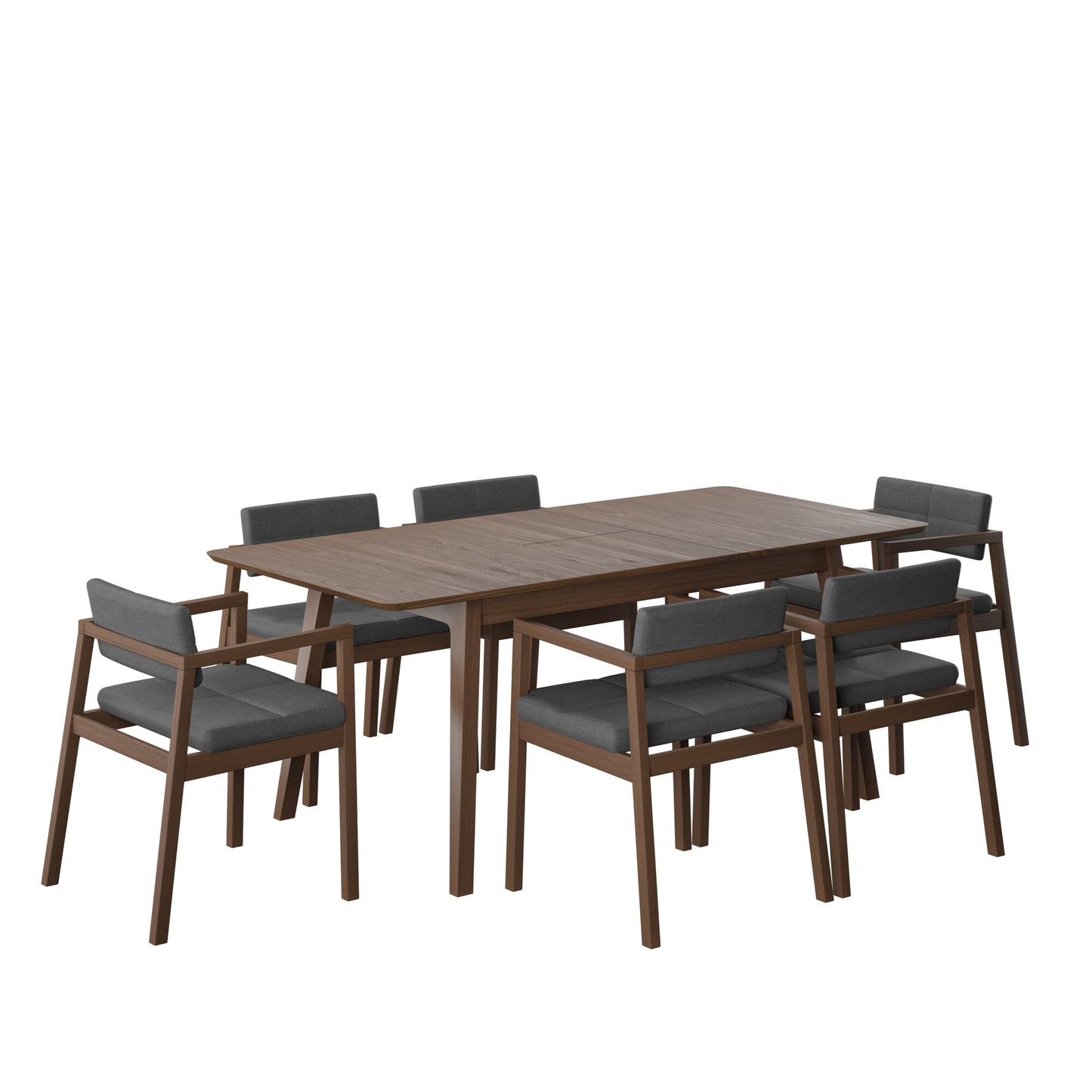 Juego de Comedor Extensible Verona de Madera con 6 Sillas