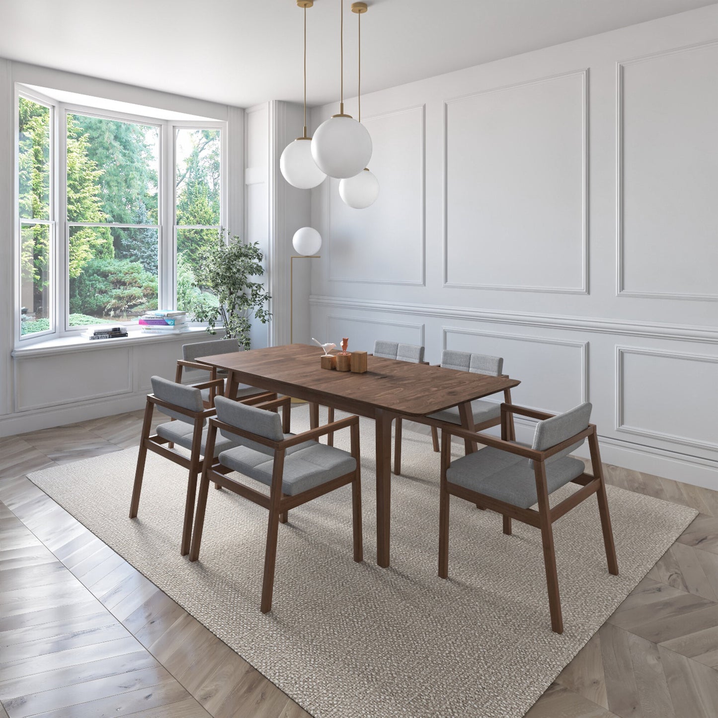 Mesa Extensible de Comedor Rockwell de Madera