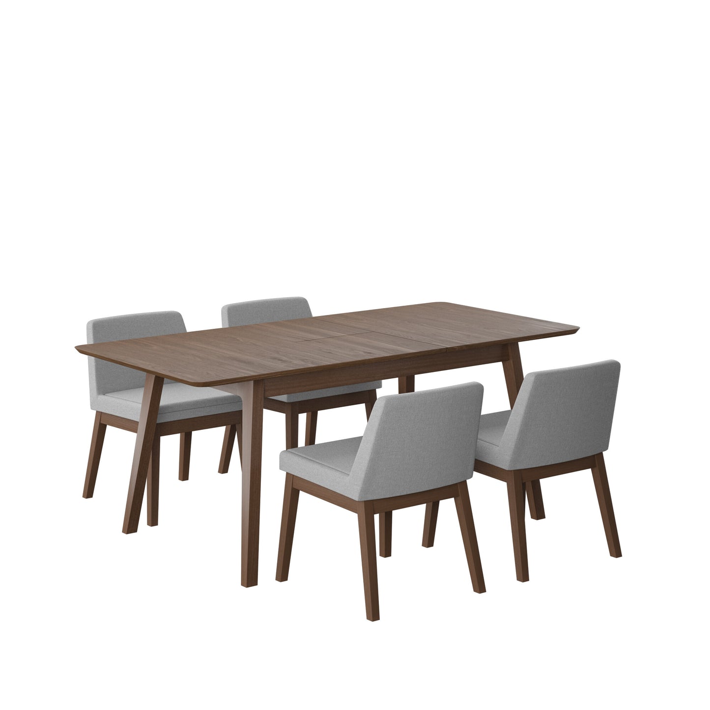 Juego de Comedor Extensible Milan de Madera con 4 Sillas