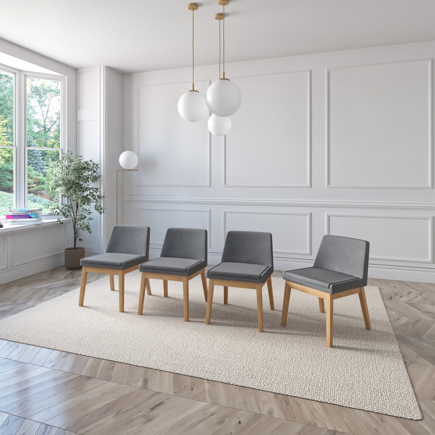 Juego de Comedor Extensible Cali de Madera con 4 Sillas