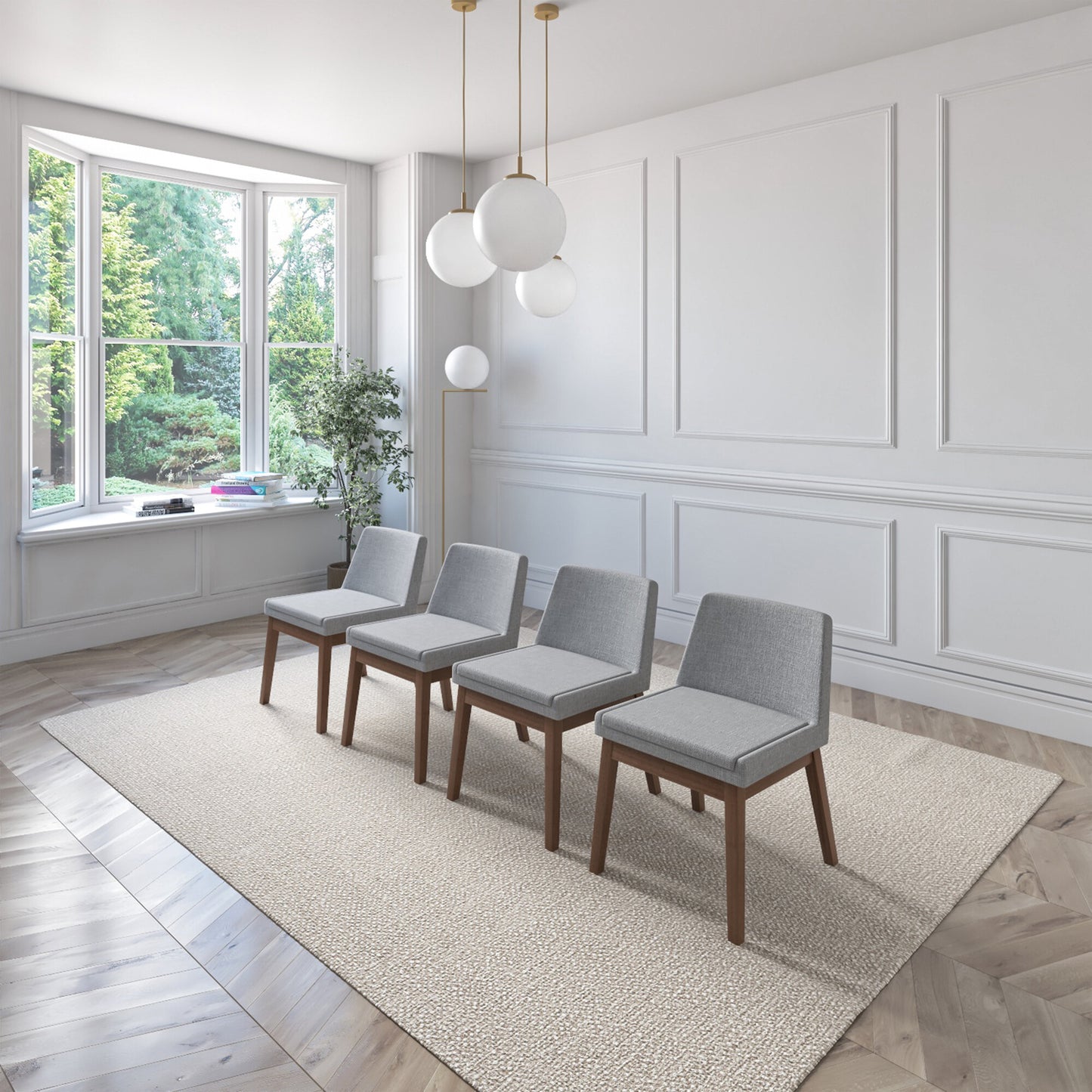 Juego de Comedor Extensible Cali de Madera con 4 Sillas