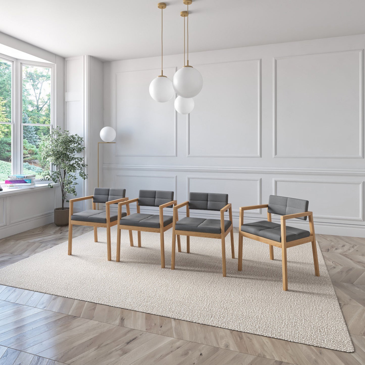 Juego de Comedor Extensible Verona de Madera con 6 Sillas