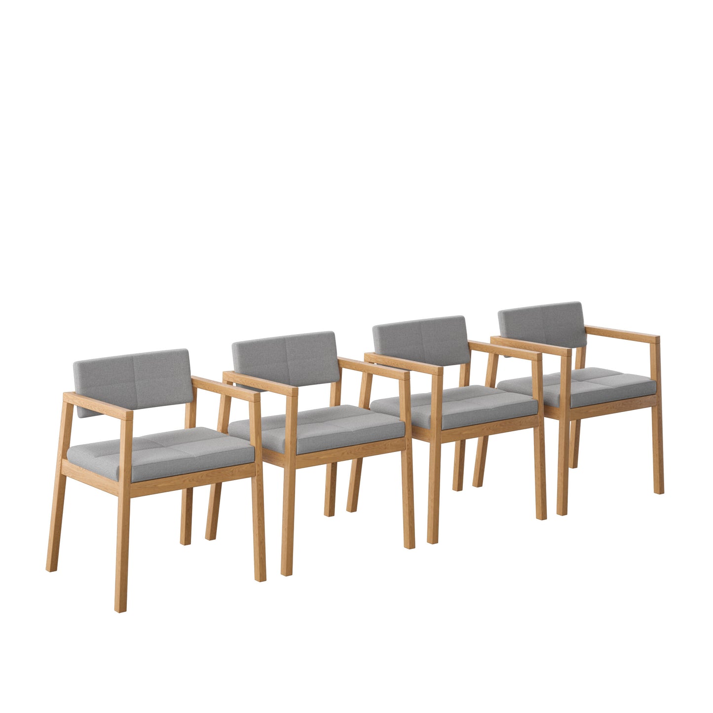 Juego de Comedor Capri de Madera con 4 Sillas Tapizadas
