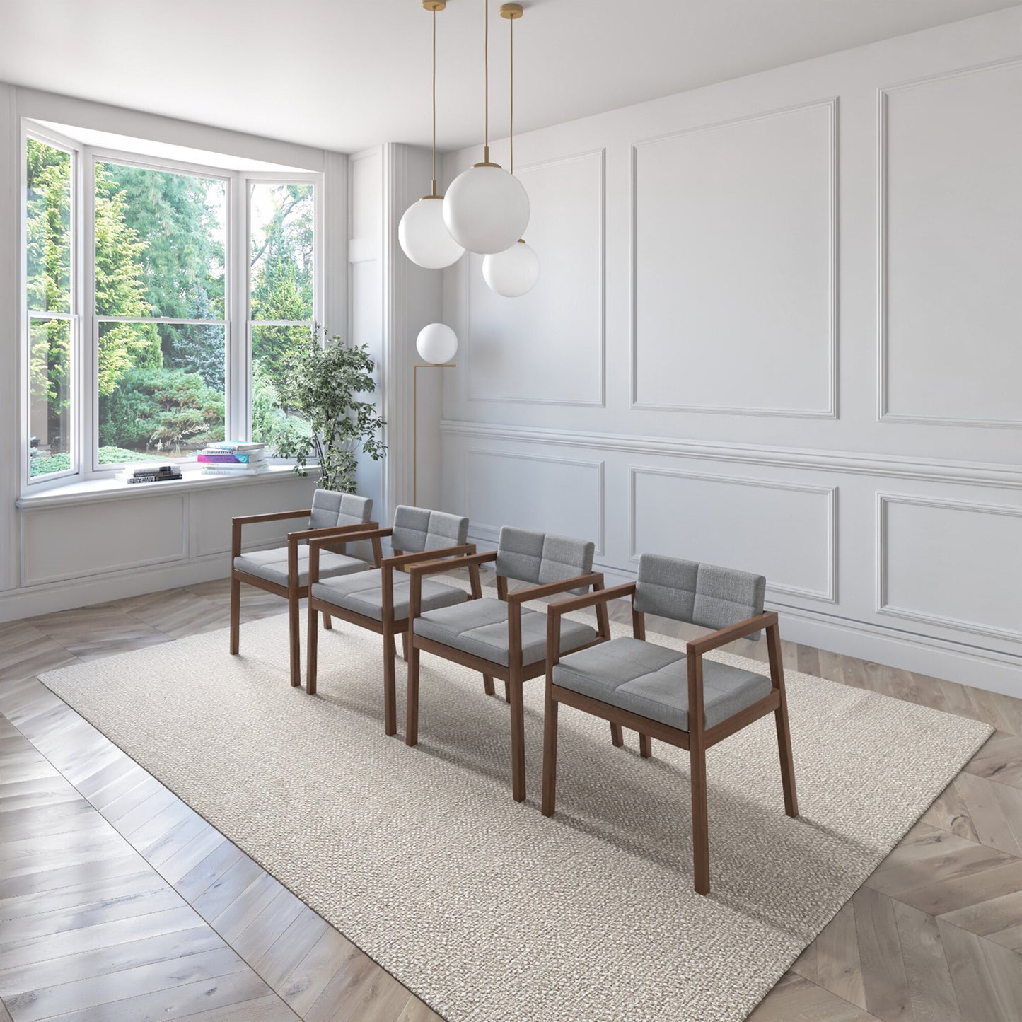 Juego de Comedor Extensible Verona de Madera con 6 Sillas