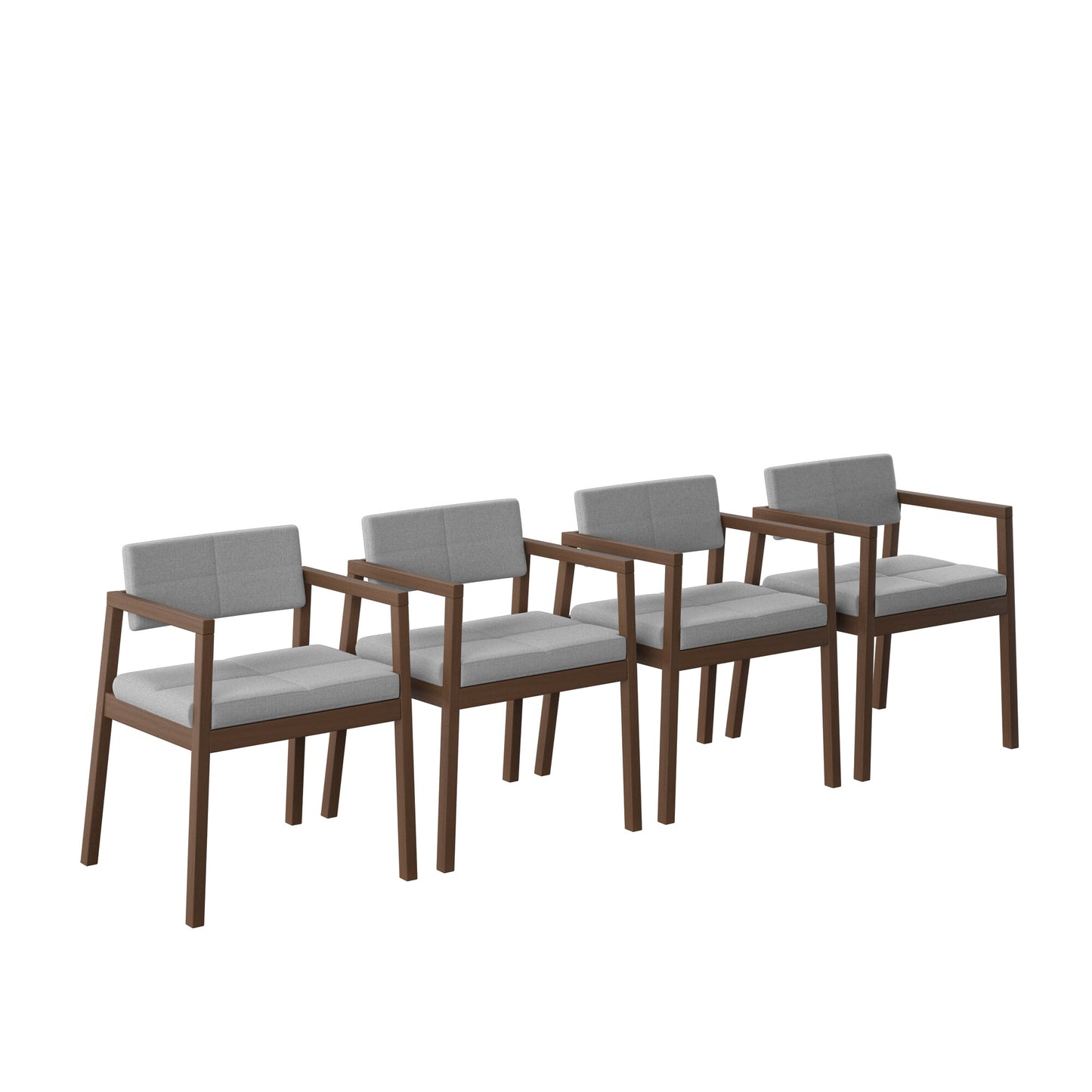 Juego de Comedor Viena de Madera con 4 Sillas Tapizadas