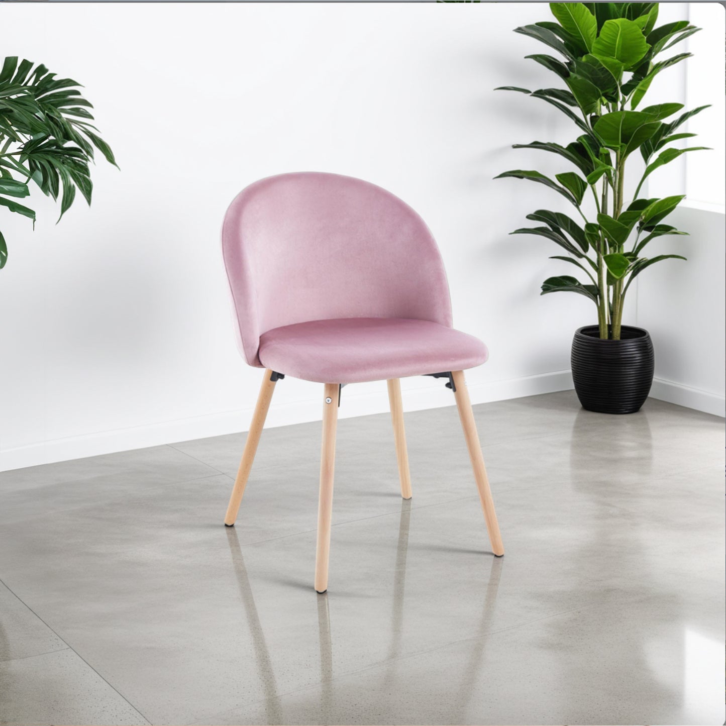 Set 4 Sillas de Comedor Tapizado de Tela