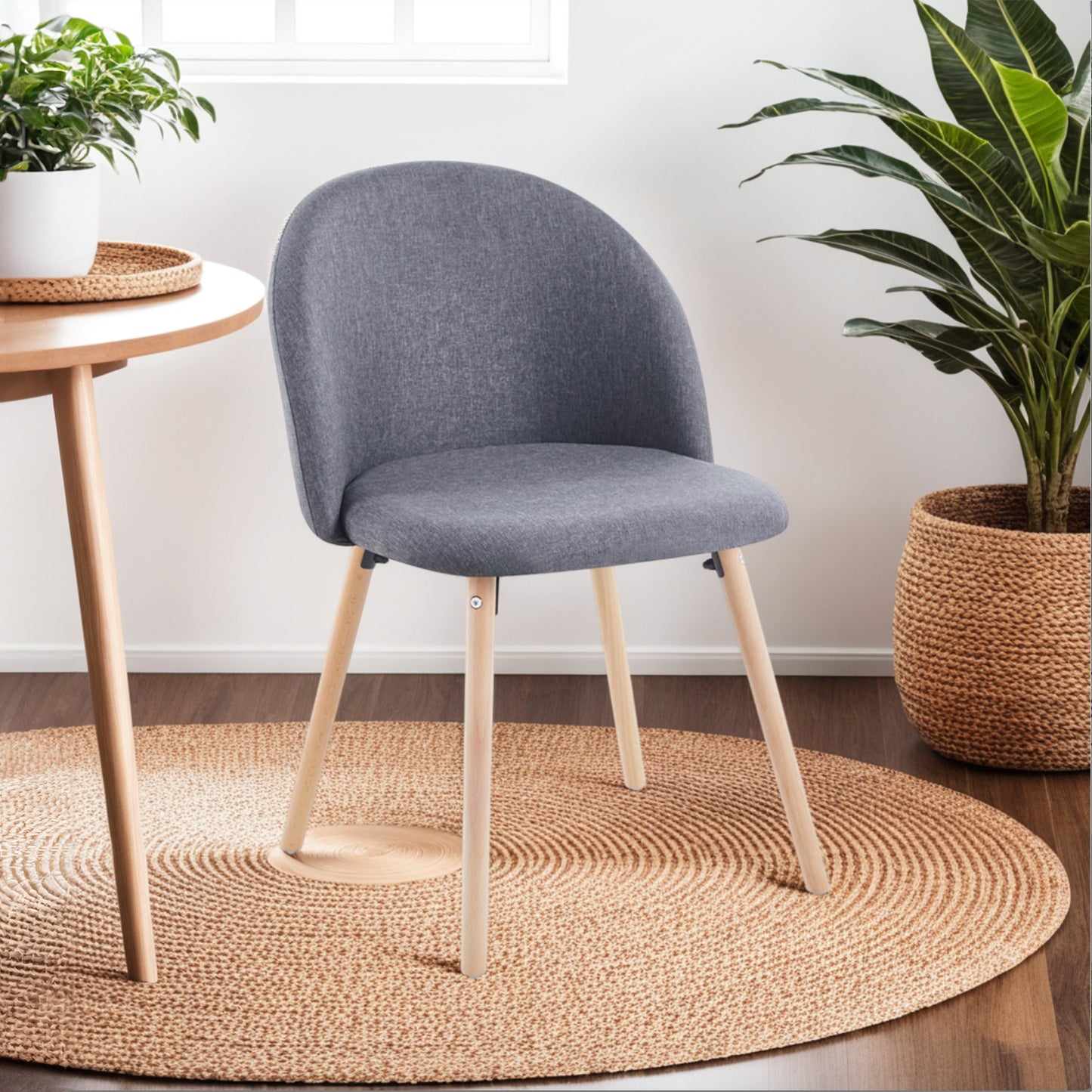 Set 4 Sillas de Comedor Tapizado de Tela