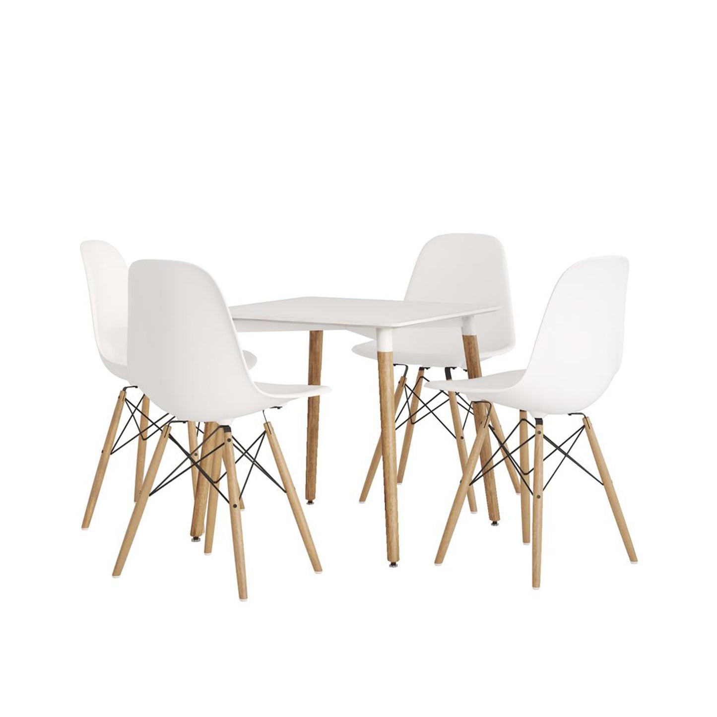 Comedor cuadrado para 4 personas Eames