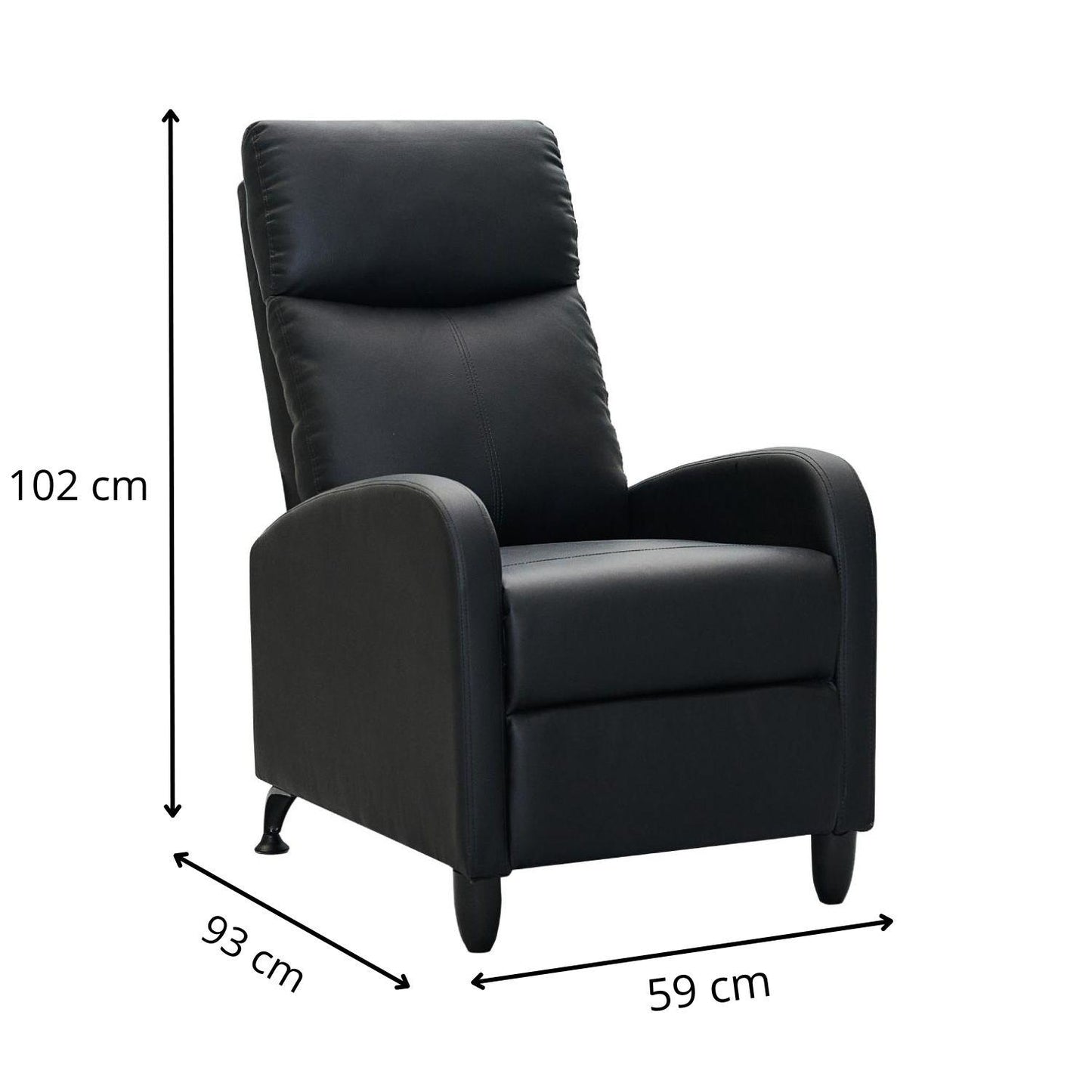 Sillon Reclinable Individual Reposet Moderno Minimalista