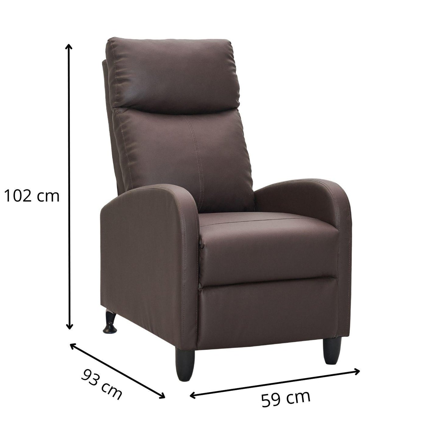 Sillon Reclinable Individual Reposet Moderno Minimalista