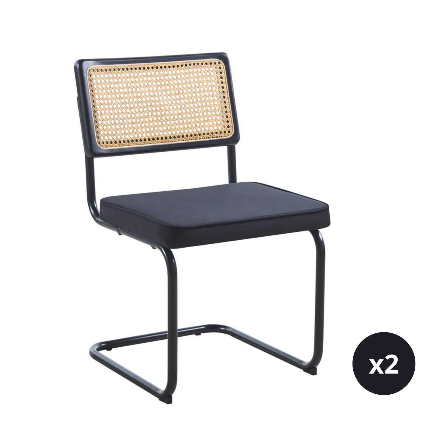 Set 2 Sillas de Comedor Metalicas de Diseño