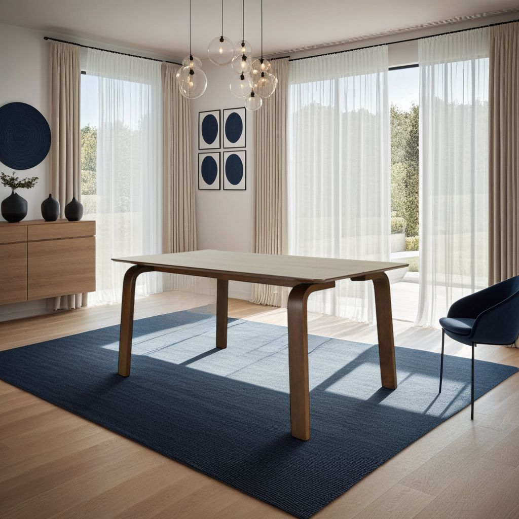 Juego de Comedor Amalfi de Madera con 6 Sillas Tapizadas