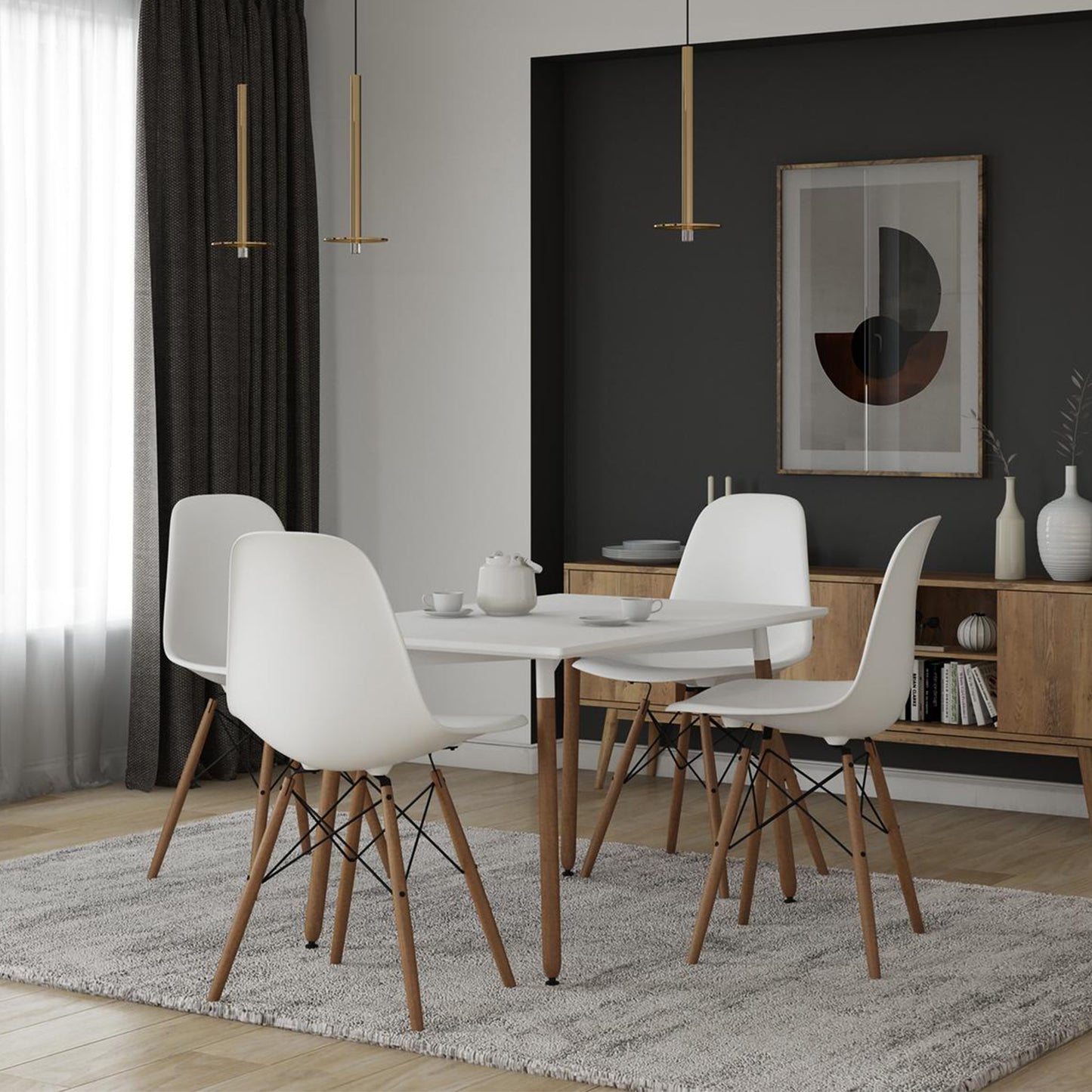 Comedor Rectangular para 4 personas Eames
