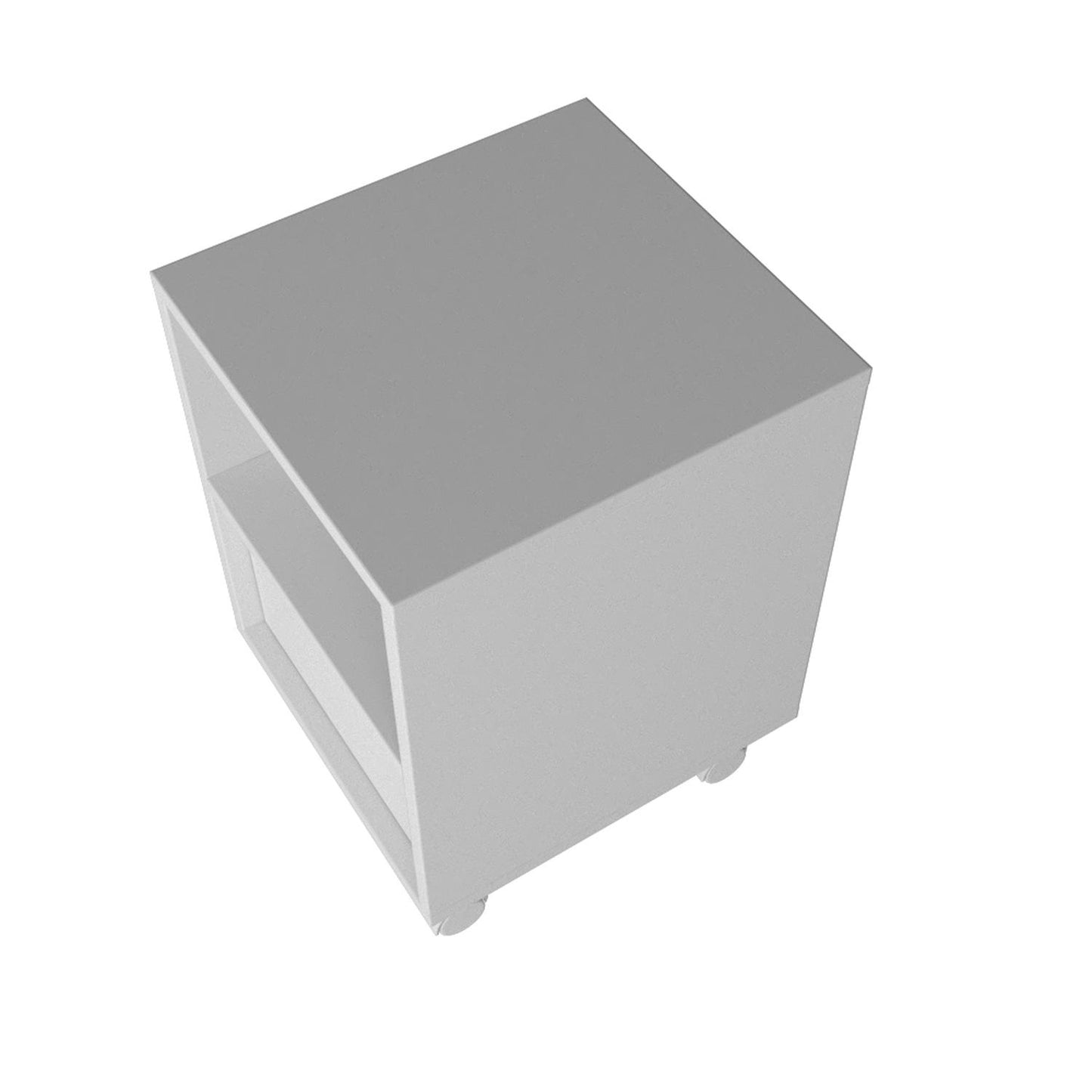 Mesita Auxiliar de Noche con Cajon y Ruedas, Diseño Moderno