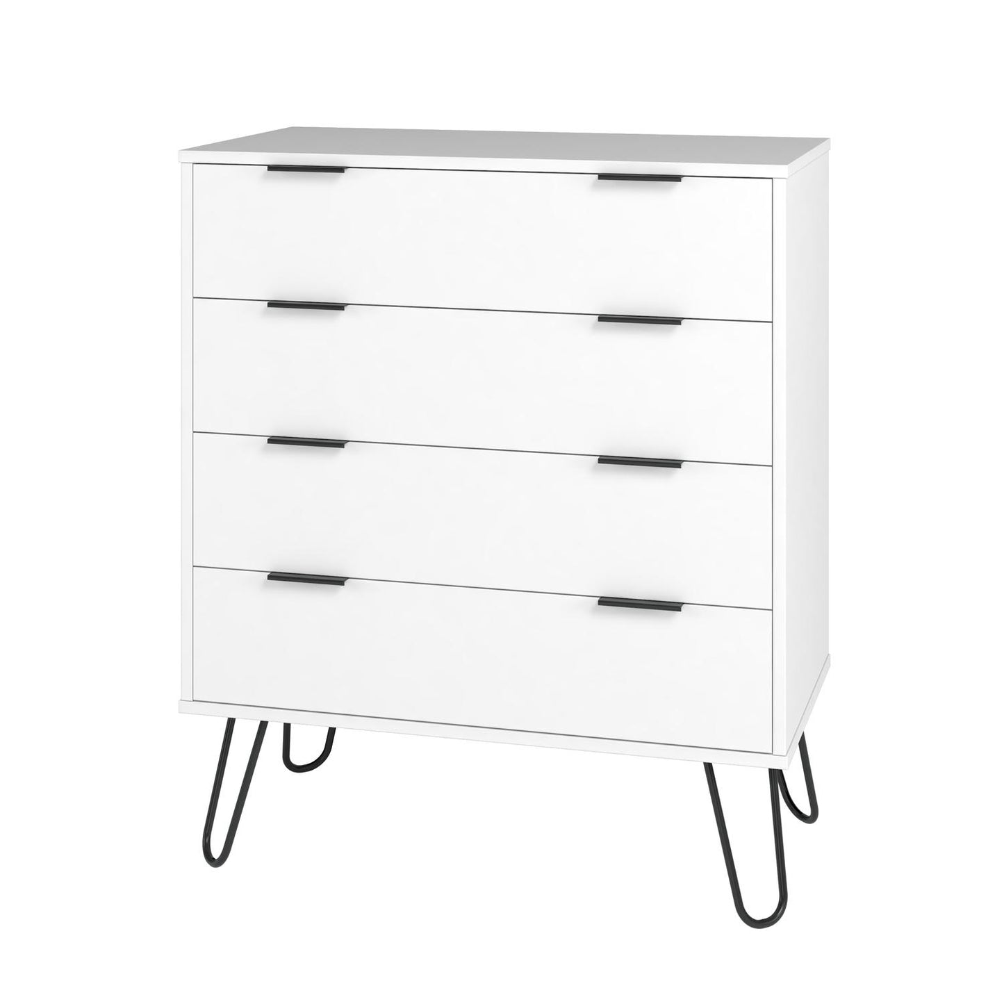 Comoda Cajonera Moderna de Madera, Estilo Nordico, 4 Cajones