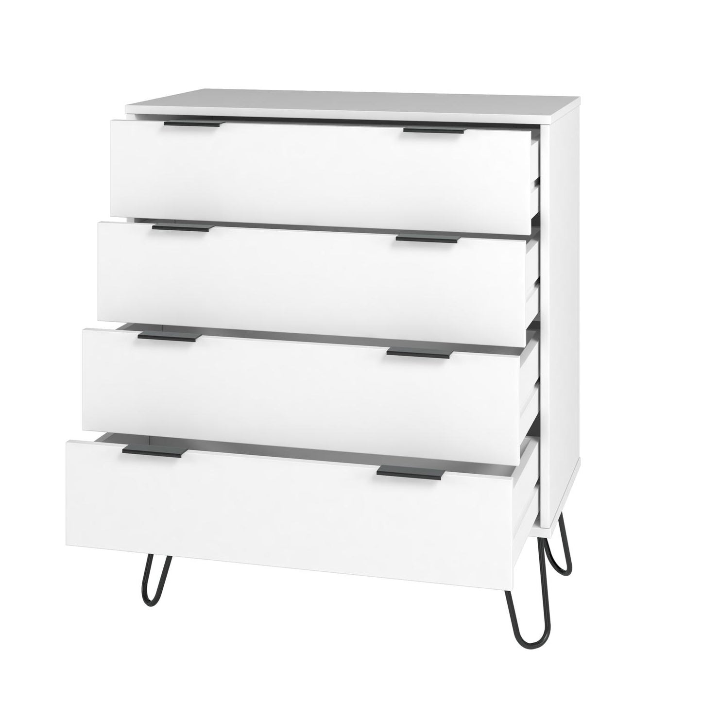 Comoda Cajonera Moderna de Madera, Estilo Nordico, 4 Cajones