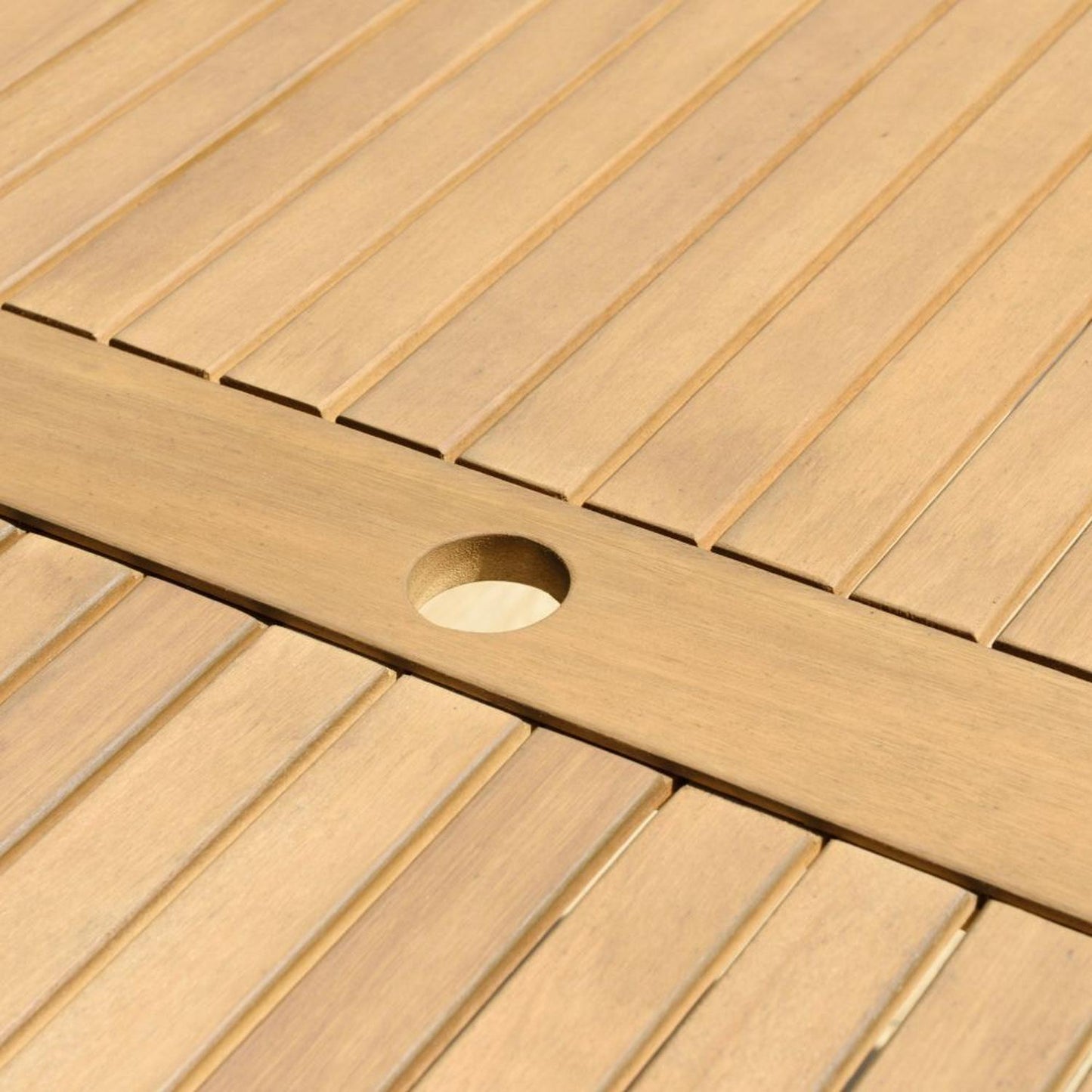 Mesa Orlando para Exterior de Madera con Acabado de Teca