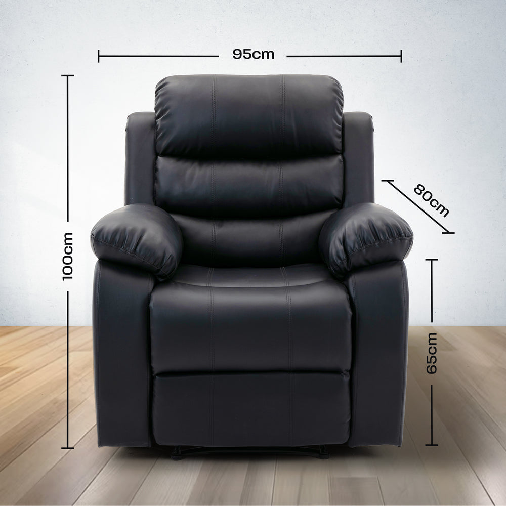 
                      
                        Sillon Reposet Reclinable Individual Tapizado en Simil Cuero
                      
                    