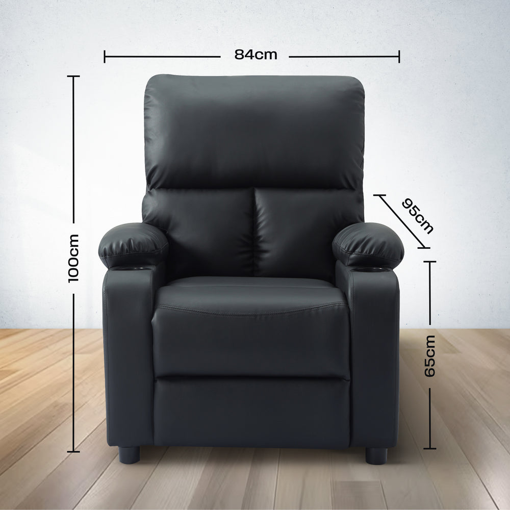 
                      
                        Sillon Reposet Reclinable Individual Tapizado en Simil Cuero
                      
                    