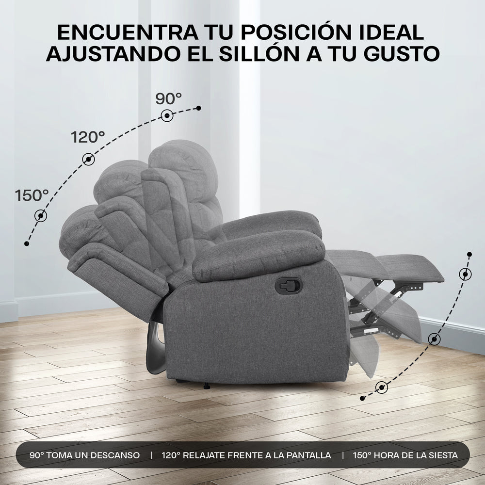 
                      
                        Sillon Reposet Reclinable Individual Tapizado en Simil Cuero
                      
                    