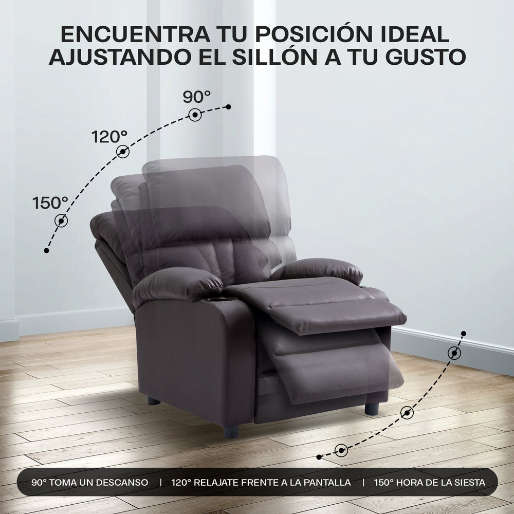 
                      
                        Sillon Reposet Reclinable Individual Tapizado en Simil Cuero
                      
                    