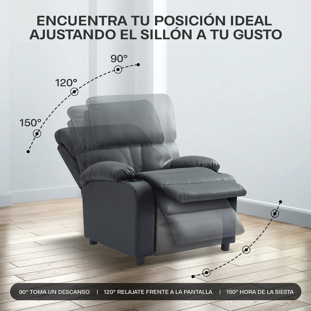 
                      
                        Sillon Reposet Reclinable Individual Tapizado en Simil Cuero
                      
                    