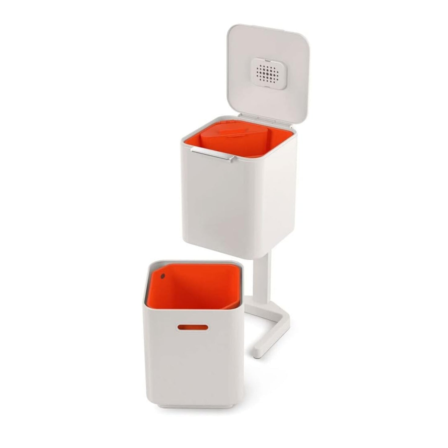 Bote De Basura Doble 40L Extraible Con Filtro De Olor Blanco