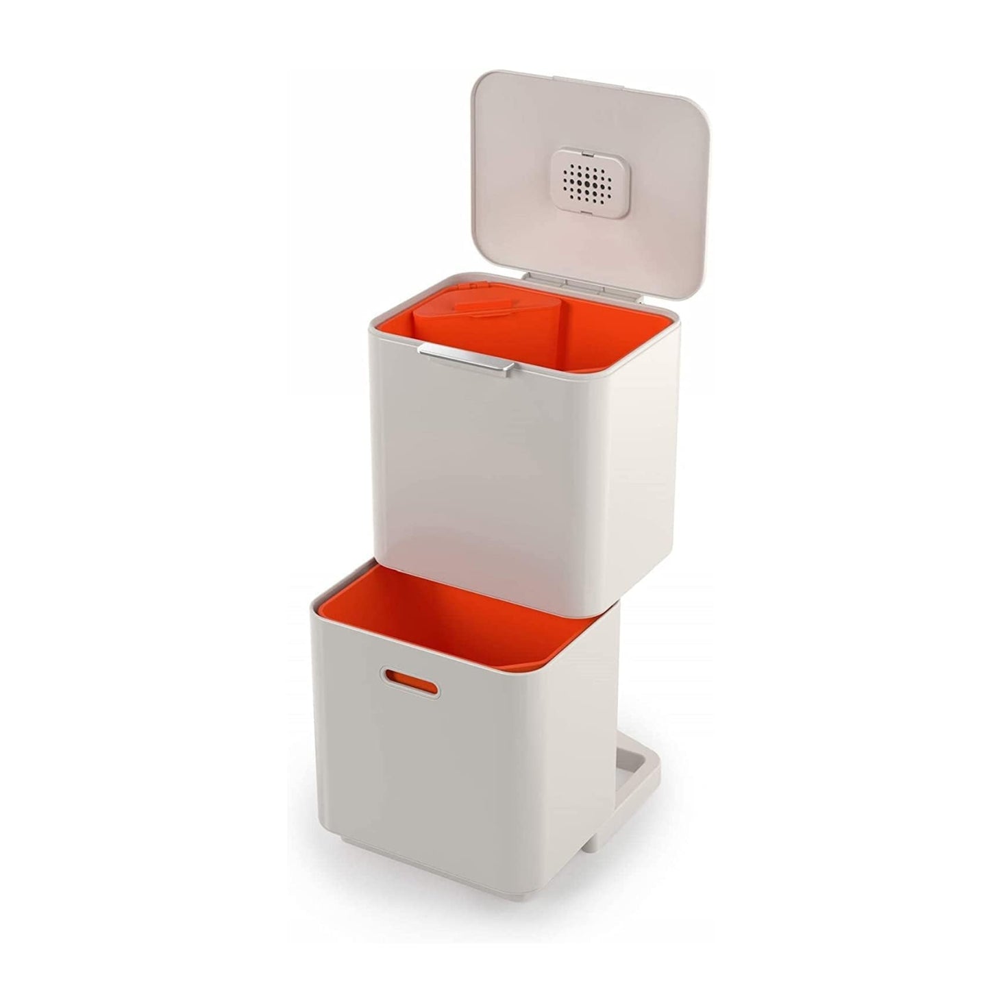 Bote De Basura Doble 60L Extraible Con Filtro De Olor Blanco