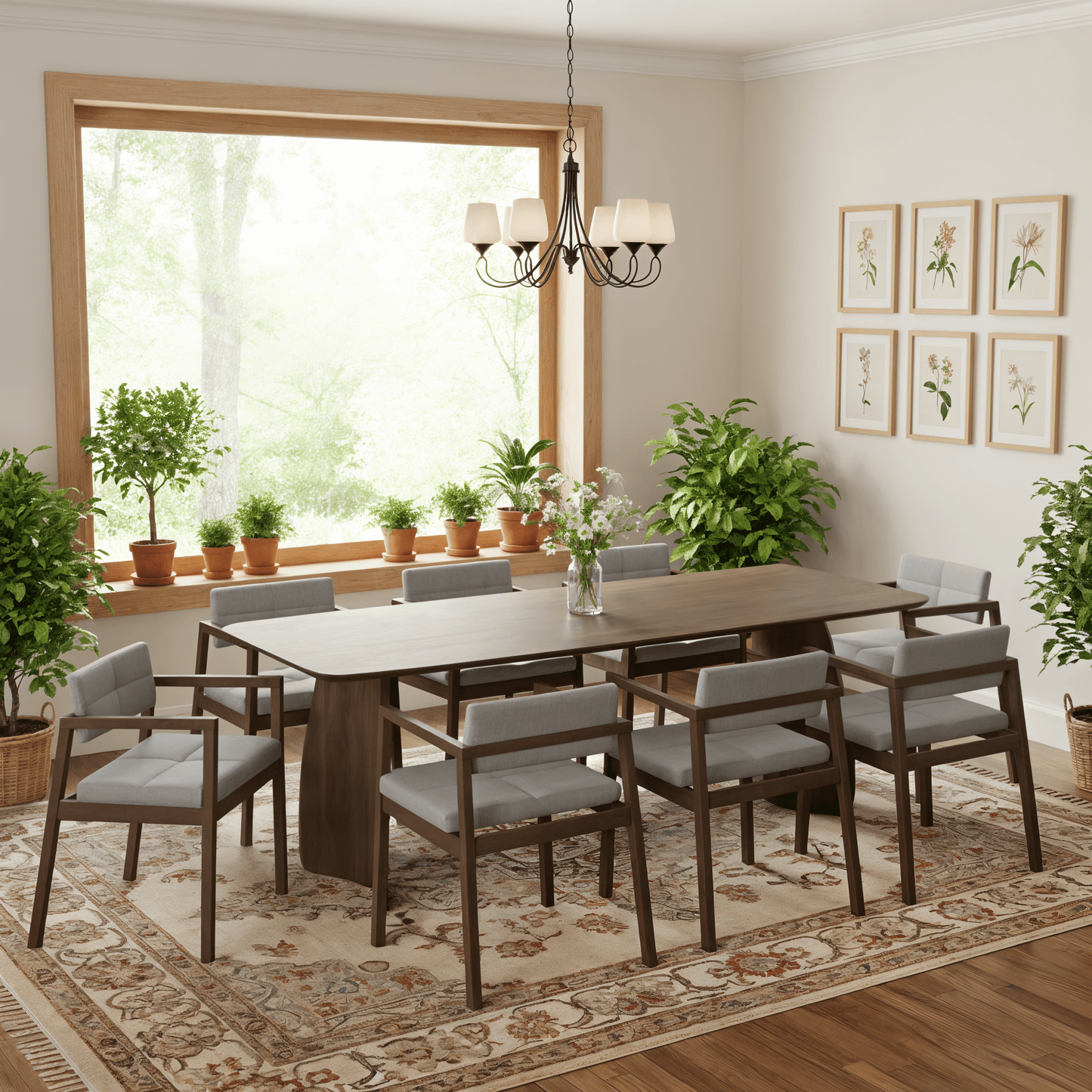 Juego de Comedor Cairo de Madera para 8 Personas