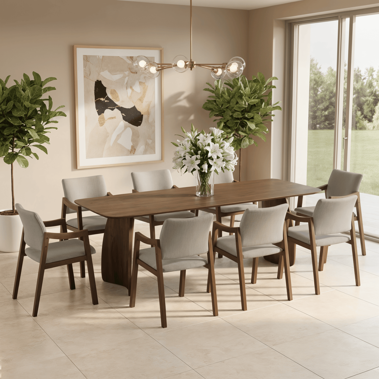 Juego de Comedor Dakar de Madera para 8 Personas