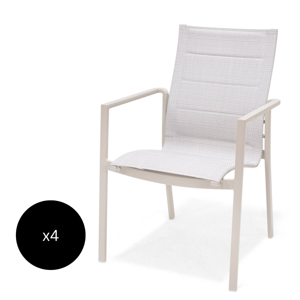 Pack de 4 Sillas Urbanite para Exterior de Malla