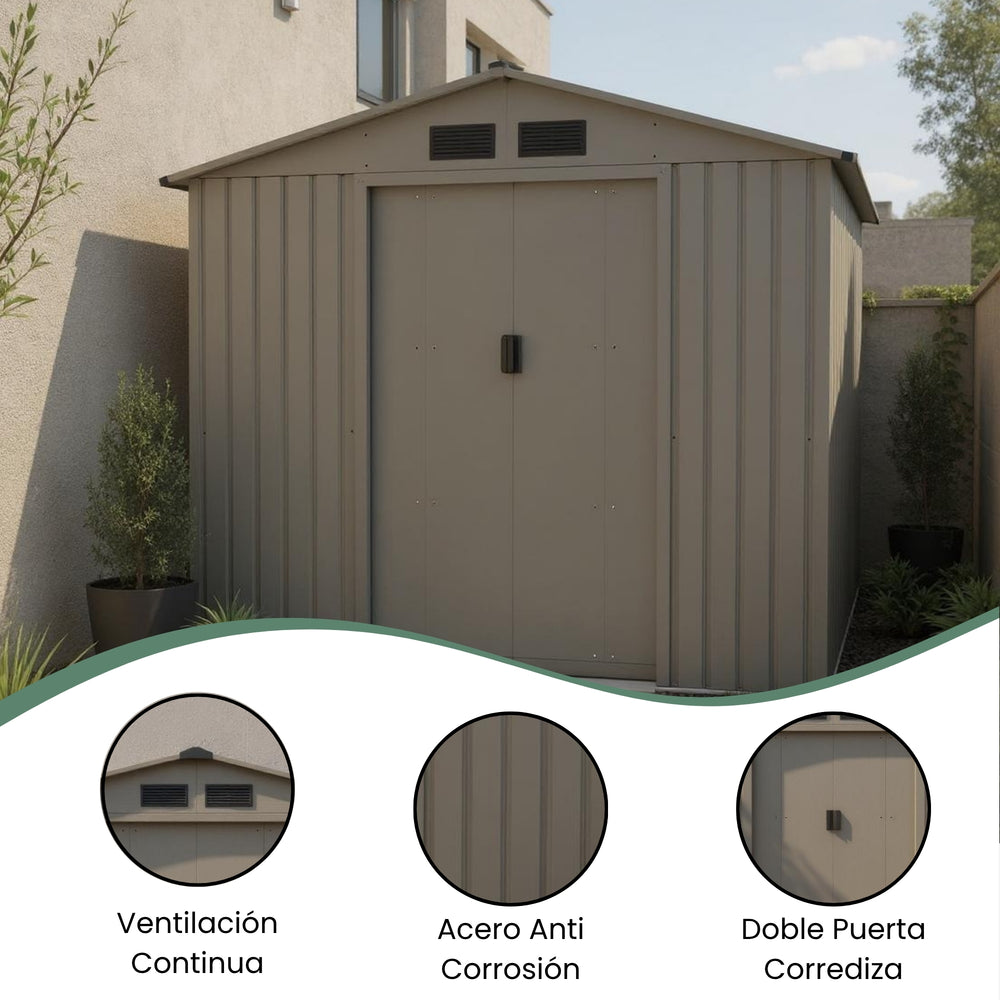 
                      
                        Bodega Cobertizo Exterior Ironclad de Metal 213 x 195 x 131 cm
                      
                    