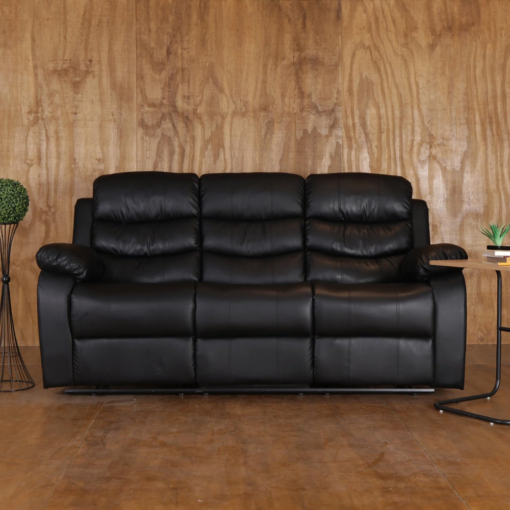 Sillon Reposet Reclinable 3 Cuerpos Tapizado en Simil Cuero