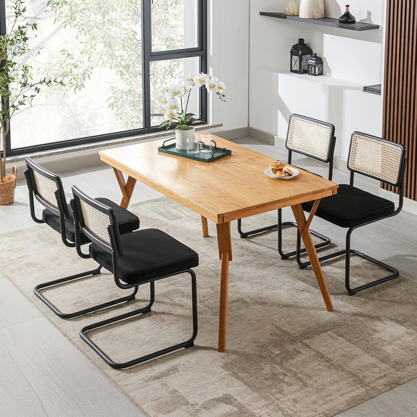 Set 2 Sillas de Comedor Metalicas de Diseño