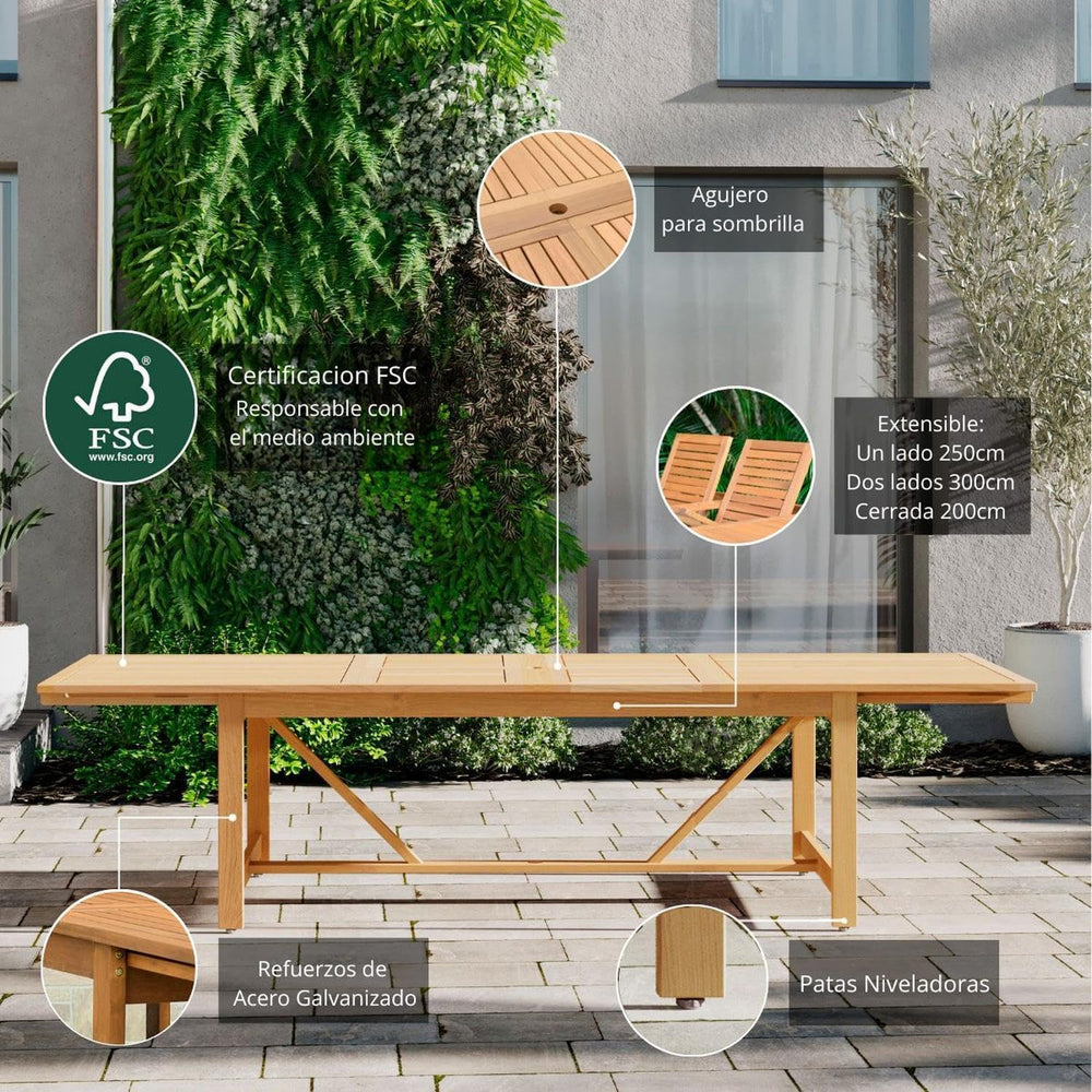 
                      
                        Comedor Extensible con 4 Bancas de Jardin
                      
                    