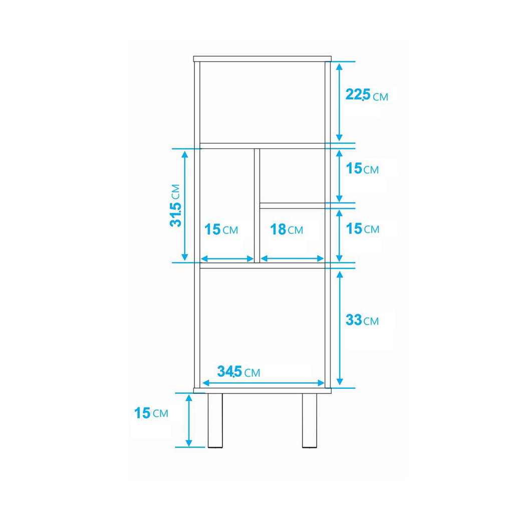  Librero Organizador Minimalista Armado fácil