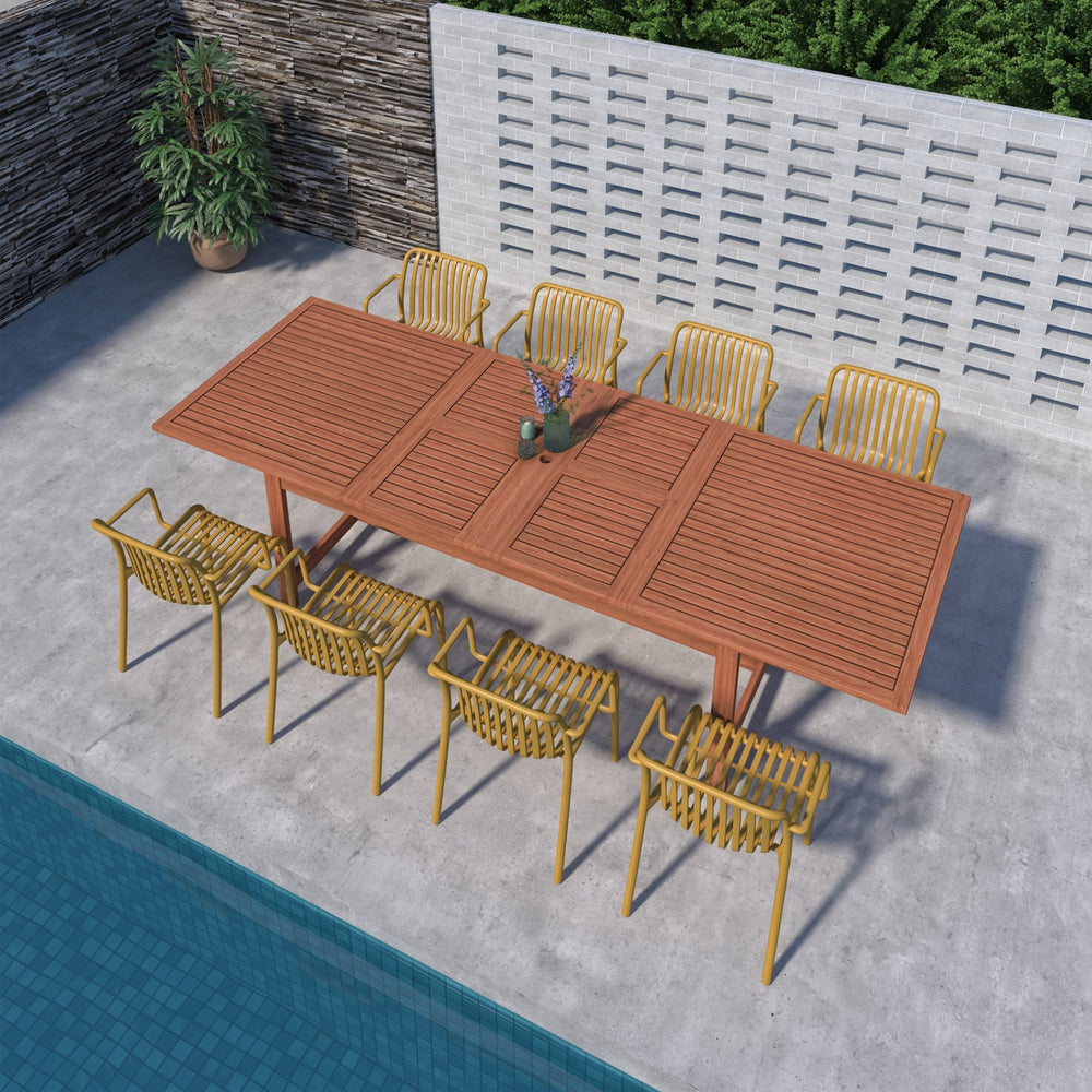 
                      
                        Comedor Extensible Montana con 8 Sillas Plasticas
                      
                    