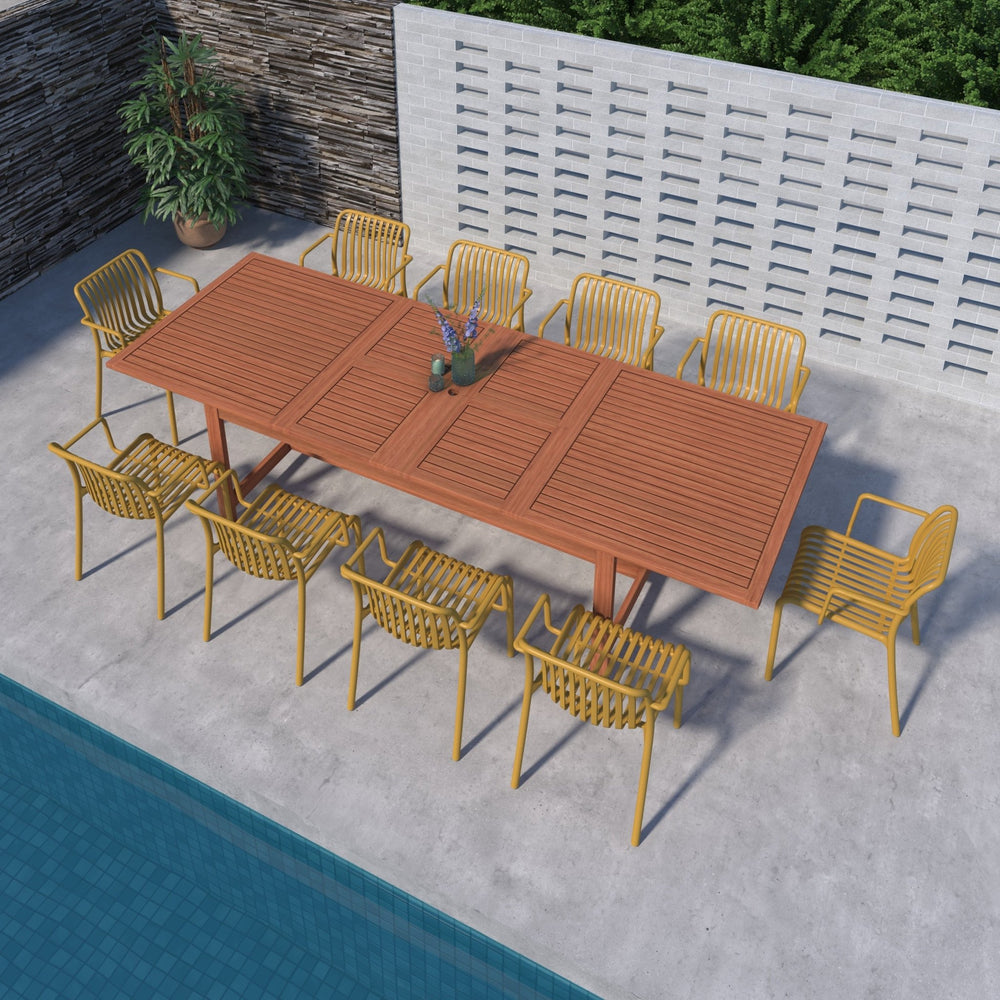 
                      
                        Comedor Extensible Montana de Madera con 10 Sillas Plasticas
                      
                    