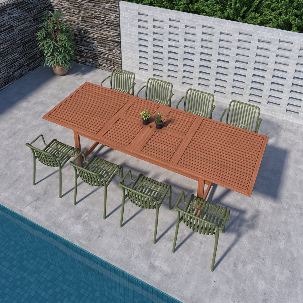 
                      
                        Comedor Extensible Montana con 8 Sillas Plasticas
                      
                    