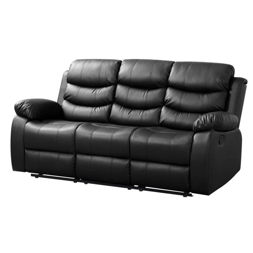 Sillon Reposet Reclinable 3 Cuerpos Tapizado en Simil Cuero