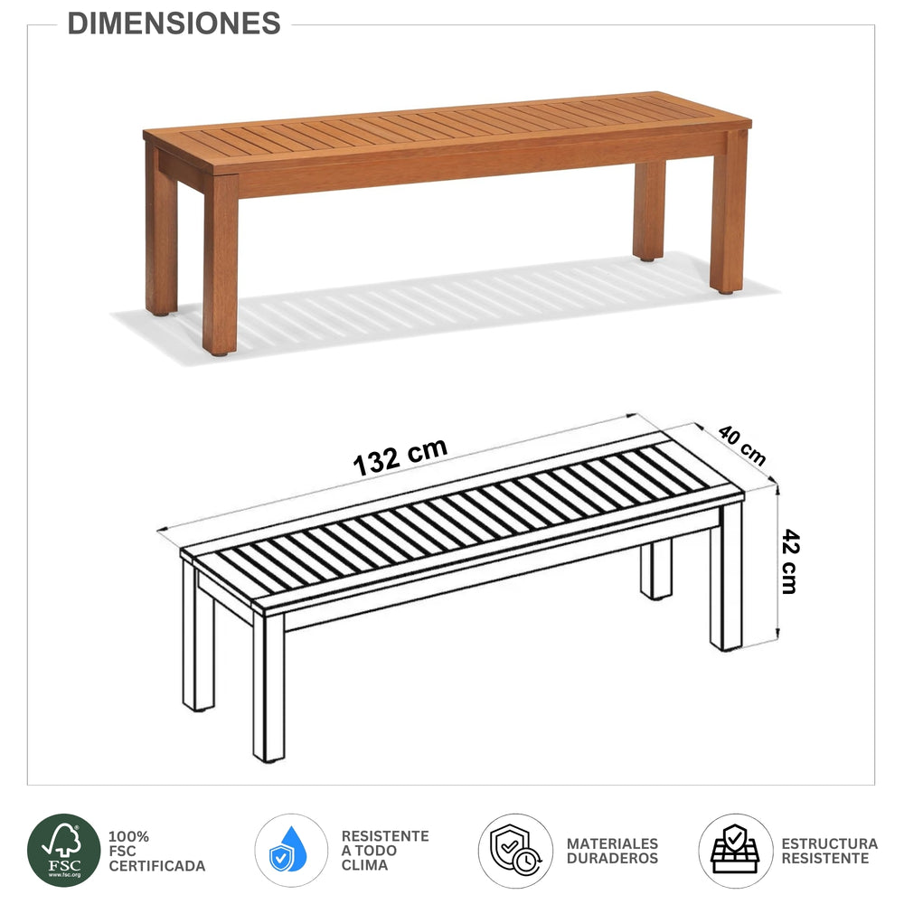 
                      
                        Comedor Extensible con 4 Bancas de Jardin
                      
                    